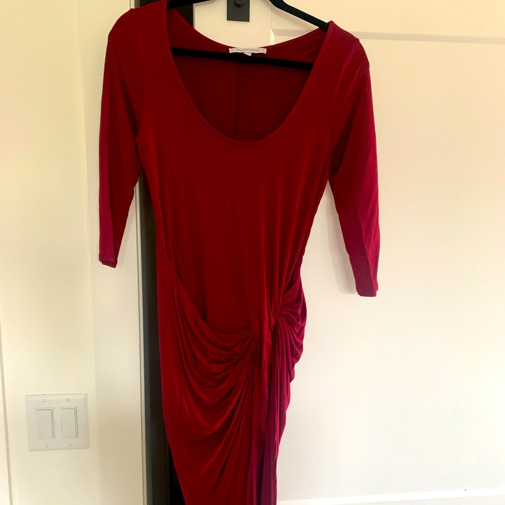 Deep red and black cotton dresses (2)